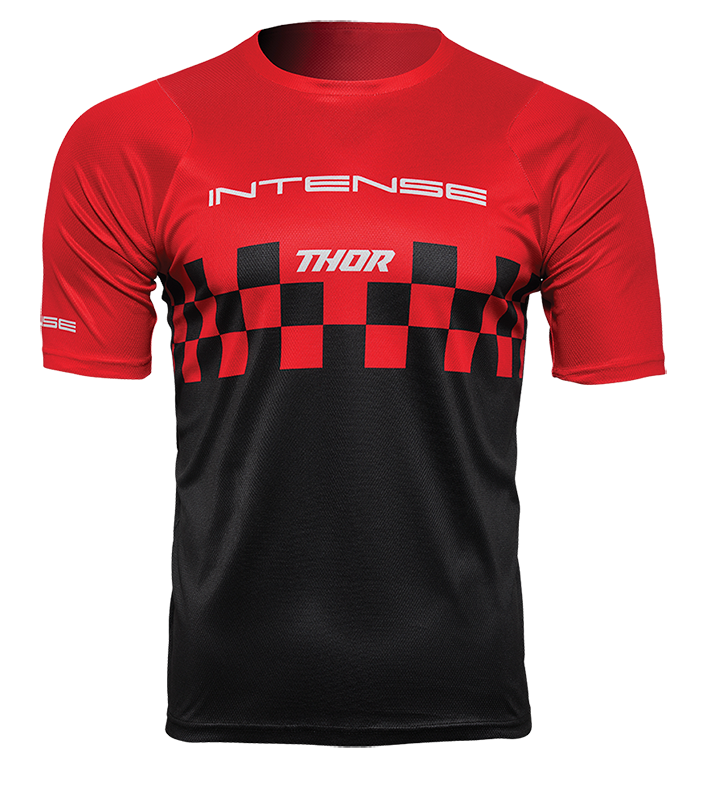 INTENSE x THOR Assist Short Sleeve Jersey - CHEX RED/BLACK