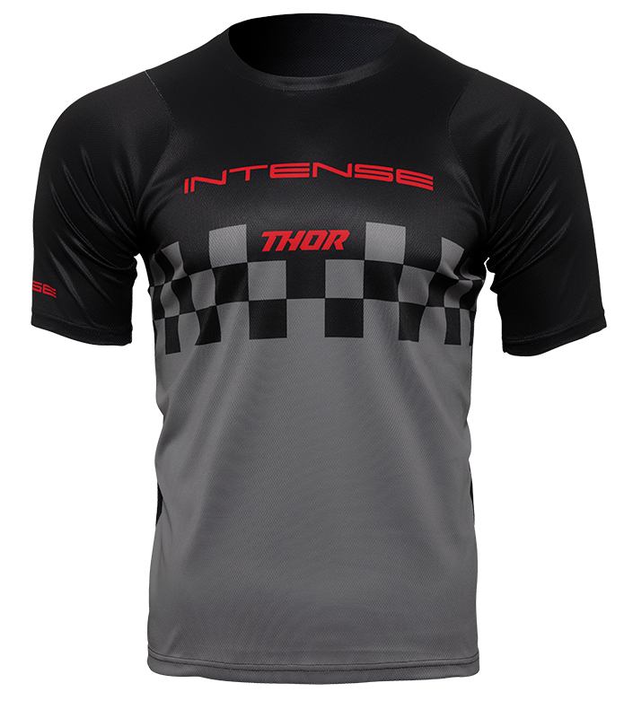 INTENSE x THOR Assist Short Sleeve Jersey - CHECK Black/Grey