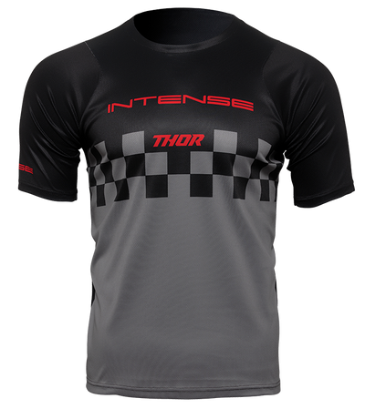 INTENSE x THOR Assist Short Sleeve Jersey - CHECK Black/Grey